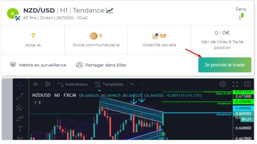 Lier son journal de trading à Autosignal