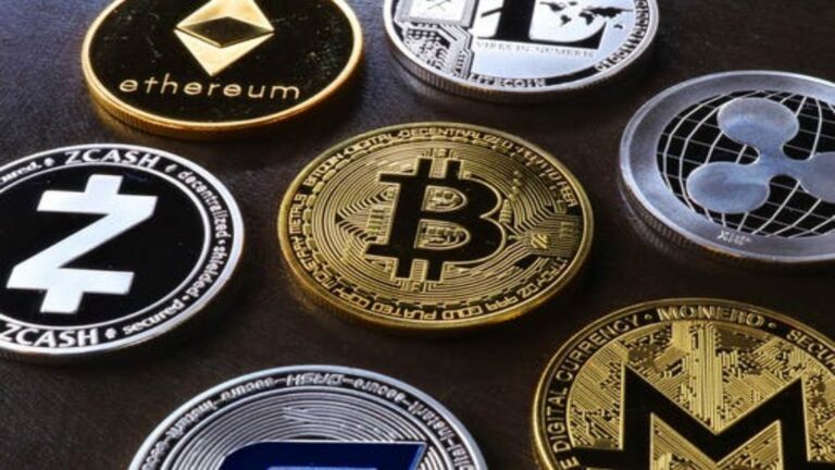 Jetons de différentes crypto-monnaies