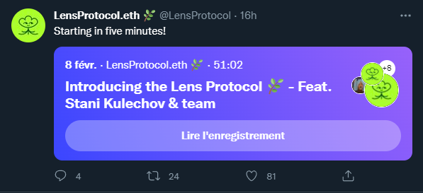 Tweet LensProtocol
