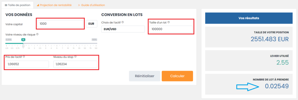 comment calculer un lot en trading