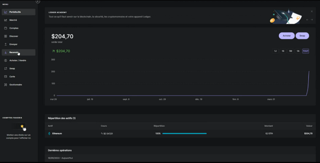 Interface Ledger Nano S