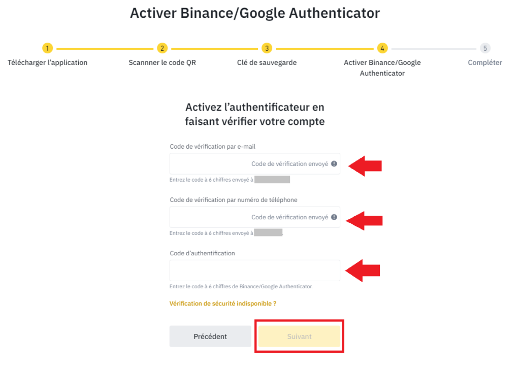 A2F sur Binance