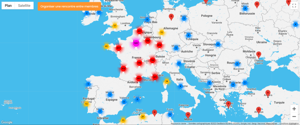 salle de marchés - carte des membres