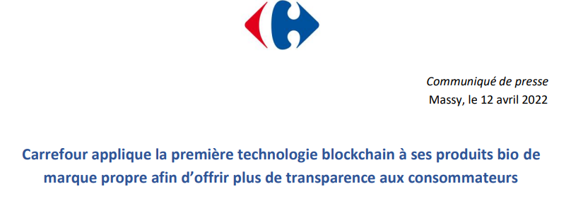 Carrefour Blockchain