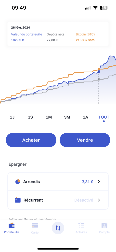 Suivi son épargne Bitstack