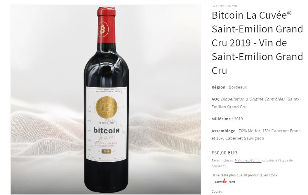 Cuvée Bitcoin - Investir dans le vin